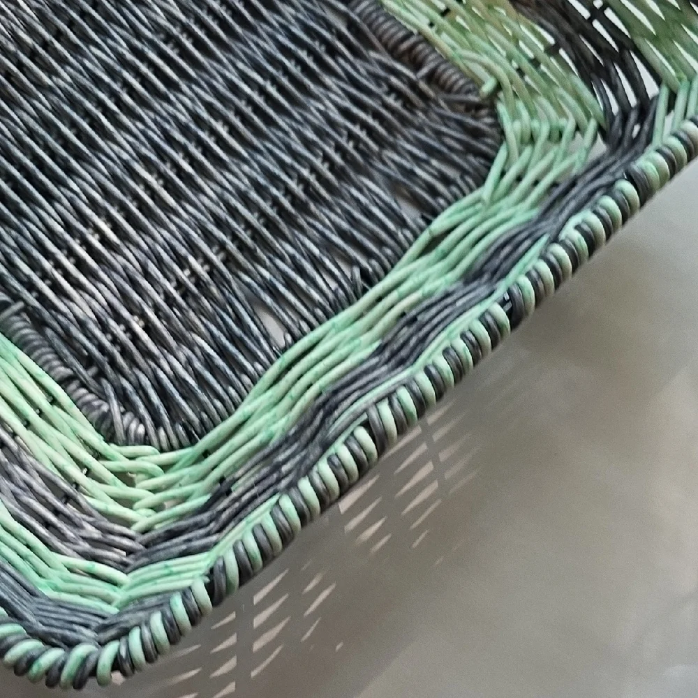 Nautica Green and Gray Accent Basket